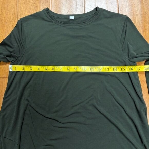 Lululemon Womens Sweetest Day Long Sleeve Asymmetric Layered Top Size *XS Green - Picture 6 of 6